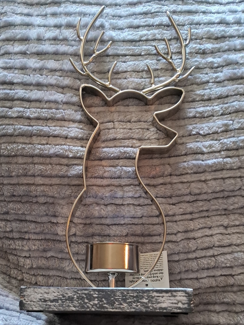 Yankee Candle Silver Stag Cut Out Tealight Holder